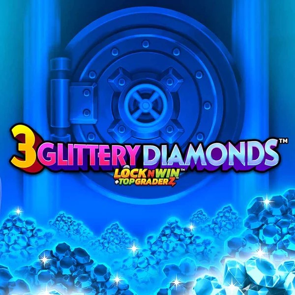3 Glittery Diamonds online game logo by PearFiction Studios on allyspinn.fr